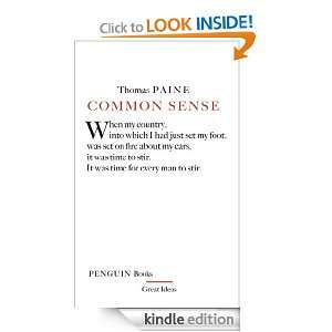   Sense (Penguin Great Ideas) Thomas Paine  Kindle Store