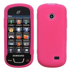 Hot Pink SILICONE Rubber Gel Skin Case Cover for Straight Talk Samsung 