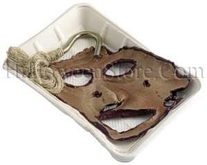 Decapitated Skinned Face Tray Leatherface Horror Prop  