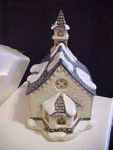   Bavarian Holiday Village Angels Duet Church Lighted House  