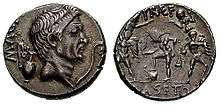 Pompey on a coin by his son Sextus Pompeius