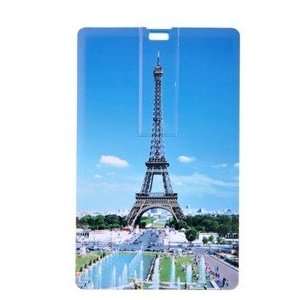   Tower Double Sided Pattern Credit Card Style Flash Drive Electronics