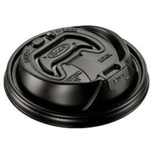 Dart 16RCLBLK Black Optima Reclosable Lid for Foam Cups and Containers 