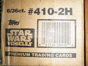 Star Wars Vehicles Card Case 6 Box Case Topps  