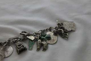 Sterling Silver Charm Bracelet w/ 27 Charms  