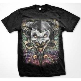 Wicked Jester Mens T shirt, Dark Fantasy Joker Mens Shirt