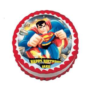 SUPERMAN Edible Cake Poster Image Party Decoration  