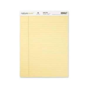  Nature Saver Recycled Legal Ruled Pad   Canary   NAT00867 