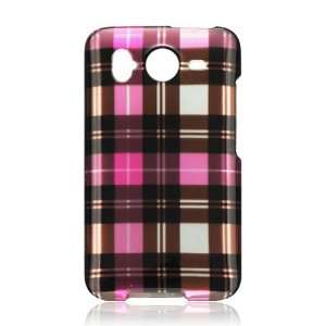  HTC Inspire 4G Graphic Case   Hot Pink Check (Free 