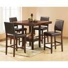Welton Alford 5 Piece Counter Height Dining Set in Espresso
