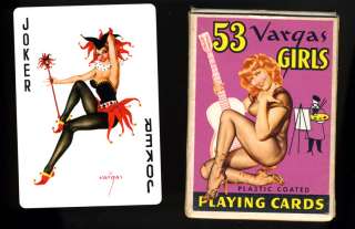 53 VARGAS GIRLS PIN UP PLAYING CARDS IN ORIGINAL BOX UNUSED COMPLETE 