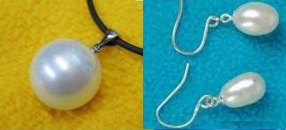 Beautiful white pearl Silver Hook earring/shell Pendant  