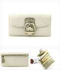 NWT Coach F45622 Soho Buckle Trifold Envelope Wallet Leather White 