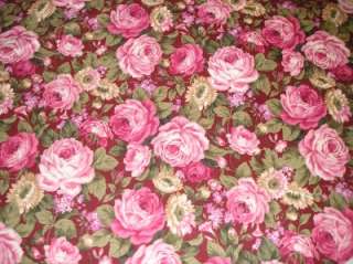 OVER 2 yrds.CABBAGE ROSE MATERIAL~Shabby~Cottage~Chic  
