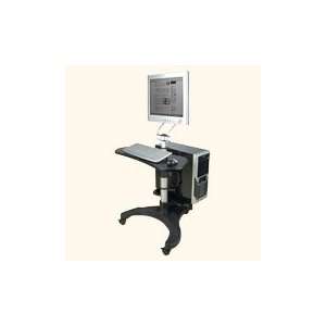  AidSpace LCD Computer Cart   Black ABS