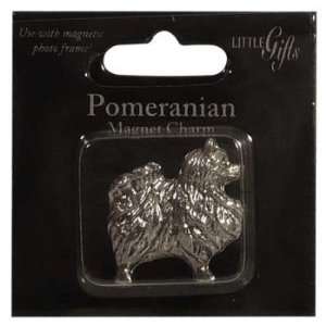  Magnet Charm   Silver Pomeranian Jewelry