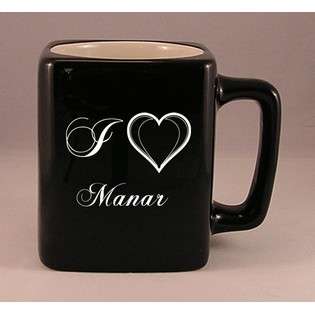 Laser Engraved Coffee Mug with I Love Manar  SHOPZEUS For the Home 
