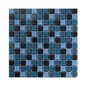   Aqua Color Blends Tahiti 12 x 12 Crystal Mosaic Tile