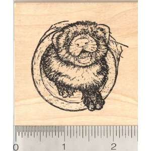  Happy Ferret in Flexible Tube Toy Rubber Stamp Arts 
