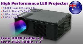 NEW HD 1080P LED PROJECTOR SUPPORTS PIP,HDMI,USB,DTV,DVBT,COMPONENT 