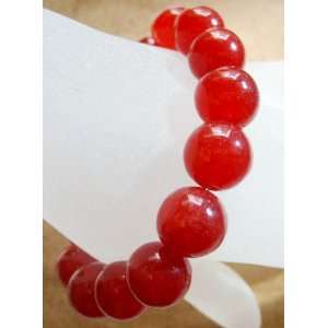  Red Stone Beads Buddhist Mediation Prayer Yoga Bracelet 
