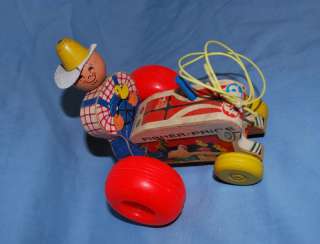 Fisher Price #629 TRACTOR Pull Toy c.1961  