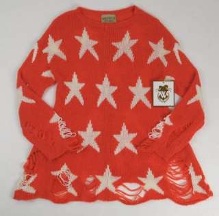 Wildfox Couture New Oversized SEEING STARS FREE LOVE RED Lennon 