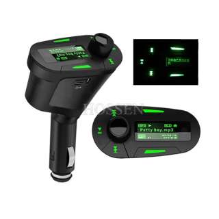   Card Player with Audio FM Transmitter Remote Control Green LCD  