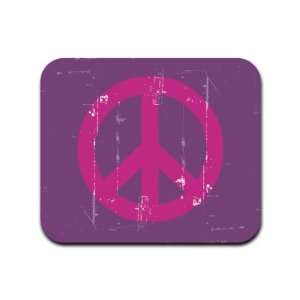  Distressed Peace Sign Symbol Purple Mousepad Mouse Pad 