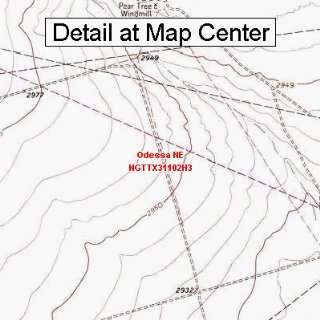  USGS Topographic Quadrangle Map   Odessa NE, Texas (Folded 
