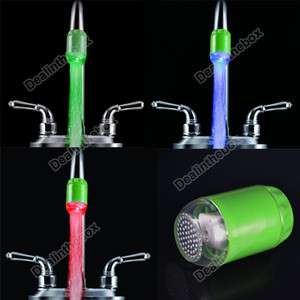 RGB LED Light Water Glow Shower LED Light Faucet Bathroom Temperature 