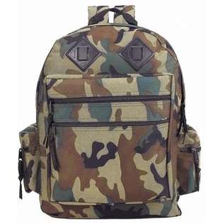 Rothco Woodland Camouflage Deluxe Waterproof Nylon Back Pack at  