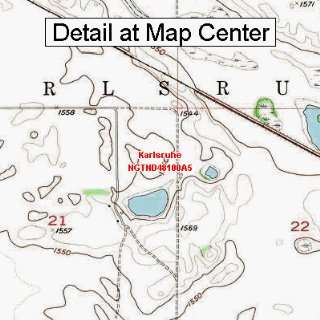  USGS Topographic Quadrangle Map   Karlsruhe, North Dakota 