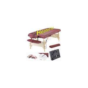   Massage Table Maroon with case, bolster, CD, Face Covers 28224 Sports