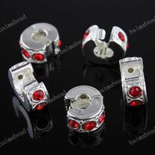 Wholesale Corlorful Silver Or 18KGP stopper Clip/Locks Beads Fit Charm 