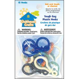 Advantus Clubhouse Crafts Plastic Hooks 15/Pkg Tough Guy Dark at  