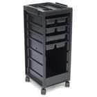 Top Performance Plastic Value Rolling Grooming Carts, Black