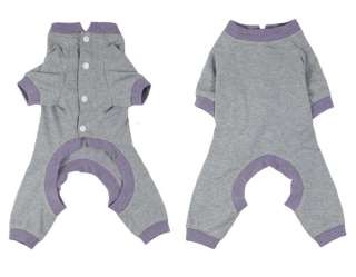 Grey and Purple Cuddle Dog Pajamas Size XXS XS  