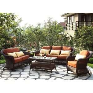   Conversation Cushion Patio Wicker Lounge Set Patio, Lawn & Garden