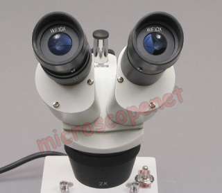 Dual Lights 20x 40x Binocular Stereo Microscope Hobbies  