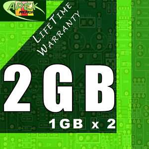 2GB RAM 2x 1GB Memory Kit Dell INSPIRON 1420 1501 1520  