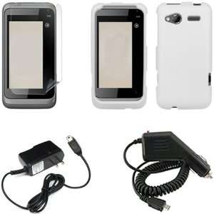  iFase Brand HTC Radar Combo Rubber White Protective Case 