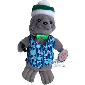   Seal in Striped Scarf and Knit Cap   Coke Bean Bag Plush Toys & Games