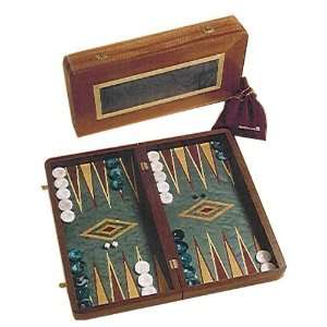  Mahogany with Green Inlay Backgammon (TA1) Sports 