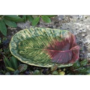  Ceramic Hosta Leaf Birdbath   Handcrafted Ceramic 