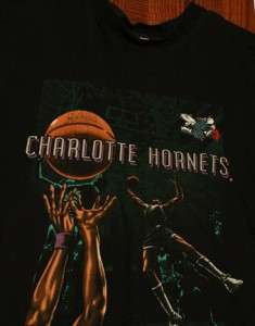 Rare True Vintage Charlotte Hornets NBA T Shirt XL  