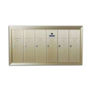   Vertical 1250 Series, 6 Door Mailbox, Gold Speck