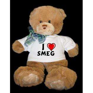   Plush Brown Teddy Bear (Dean) with I Love Smeg T shirt 