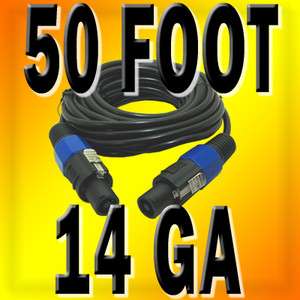 Pack Speaker Speakon Cable Cord 14GA 50 ft PA DJ NEW  