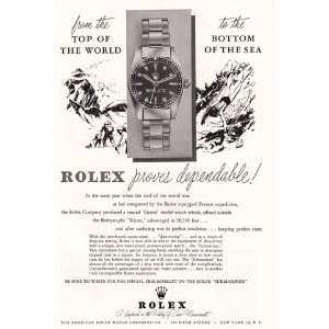 Print Ad 1954 Rolex Rolex Books